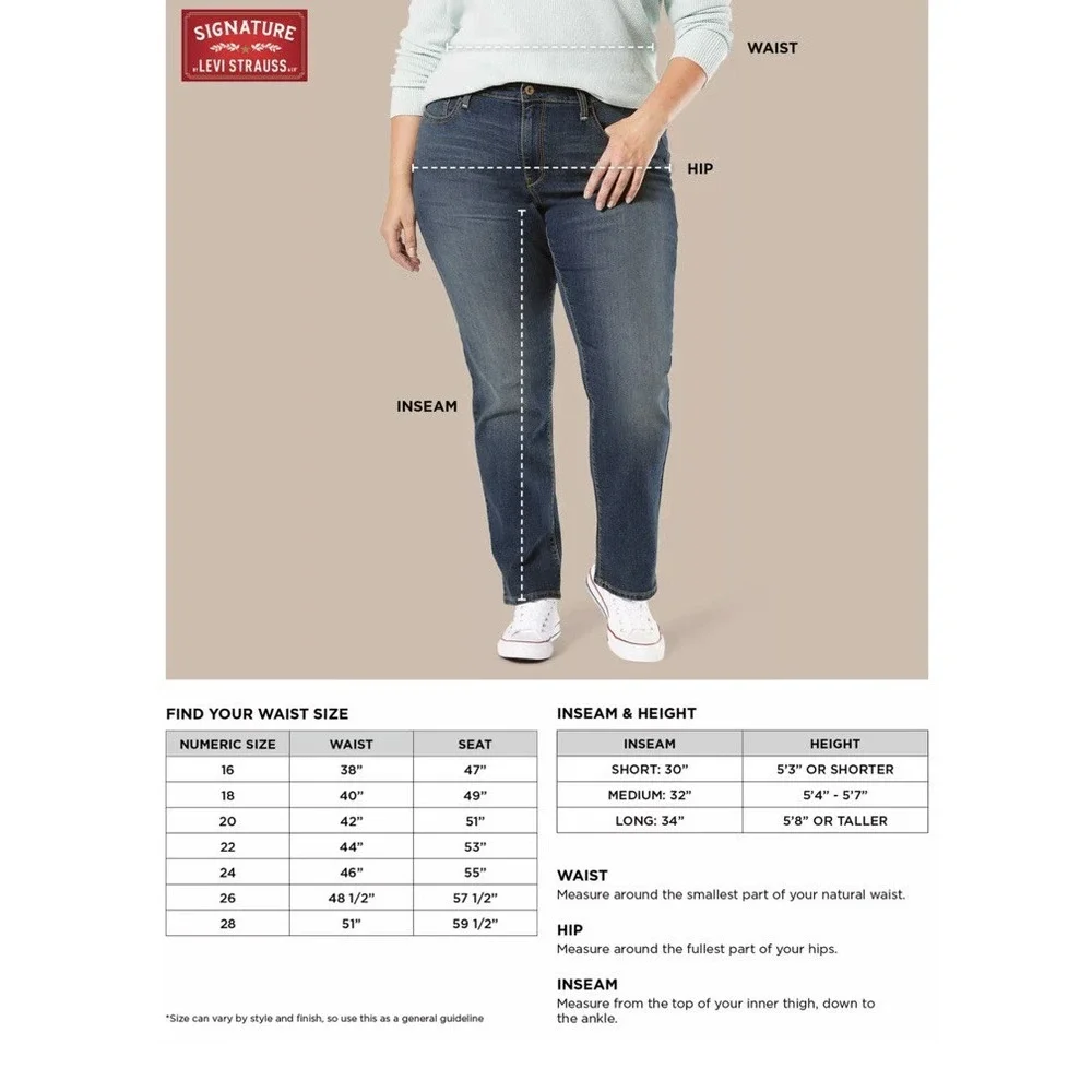 Signature by Levi Strauss &‎ Co. Sz 28 M  Plus Modern Skinny Jean Simply Stretch